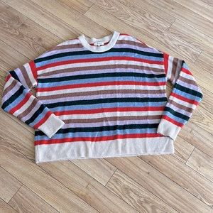 Madewell Striped Colorful Sweater- MEDIUM